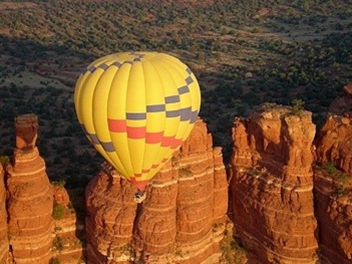 a large balloon in the sky